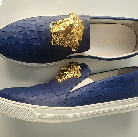 Blue Versace Loafer. Size 45 Versace Men main image 4